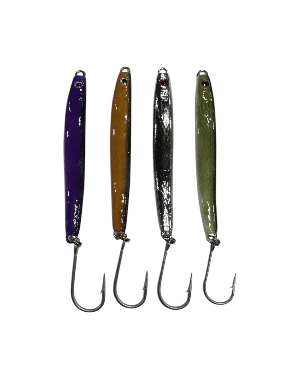 eel fishing lures Rigged Eel* Army Green Pearl Devilman Handmade