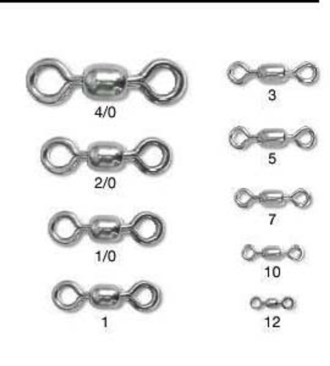 Rosco Nickel Finish Swivels available in sizes 6/0 threw #12 packs