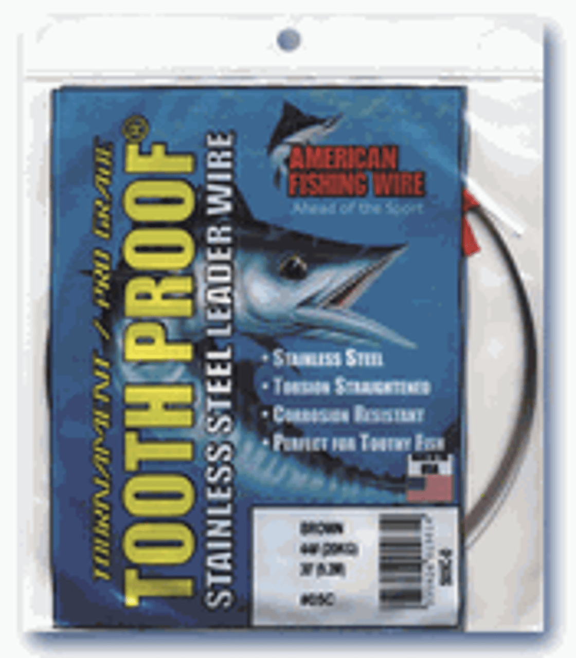 American Fishing Wire Bright Tooth Proof Stainless Steel Leader Wire 30' #9