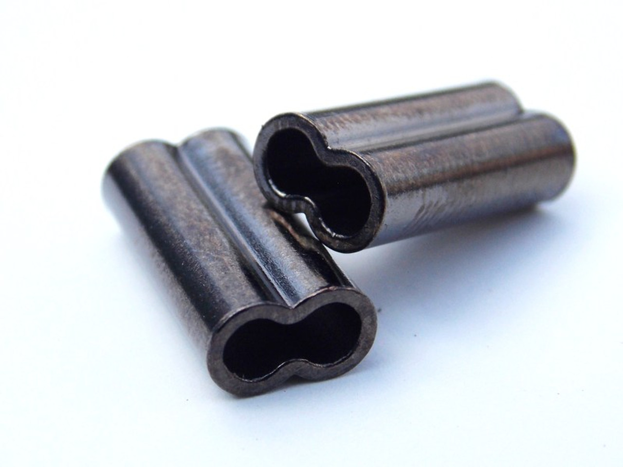 Copper Double Barrel Crimp Sleeves 100pcs 1.0mm to 3.3mm Long