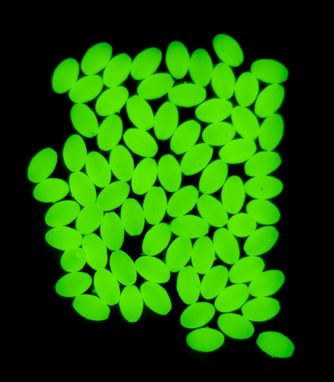 Glow Beads 75 pcs 7mm X 12mm Pill Shaped large hole available in pink and  green