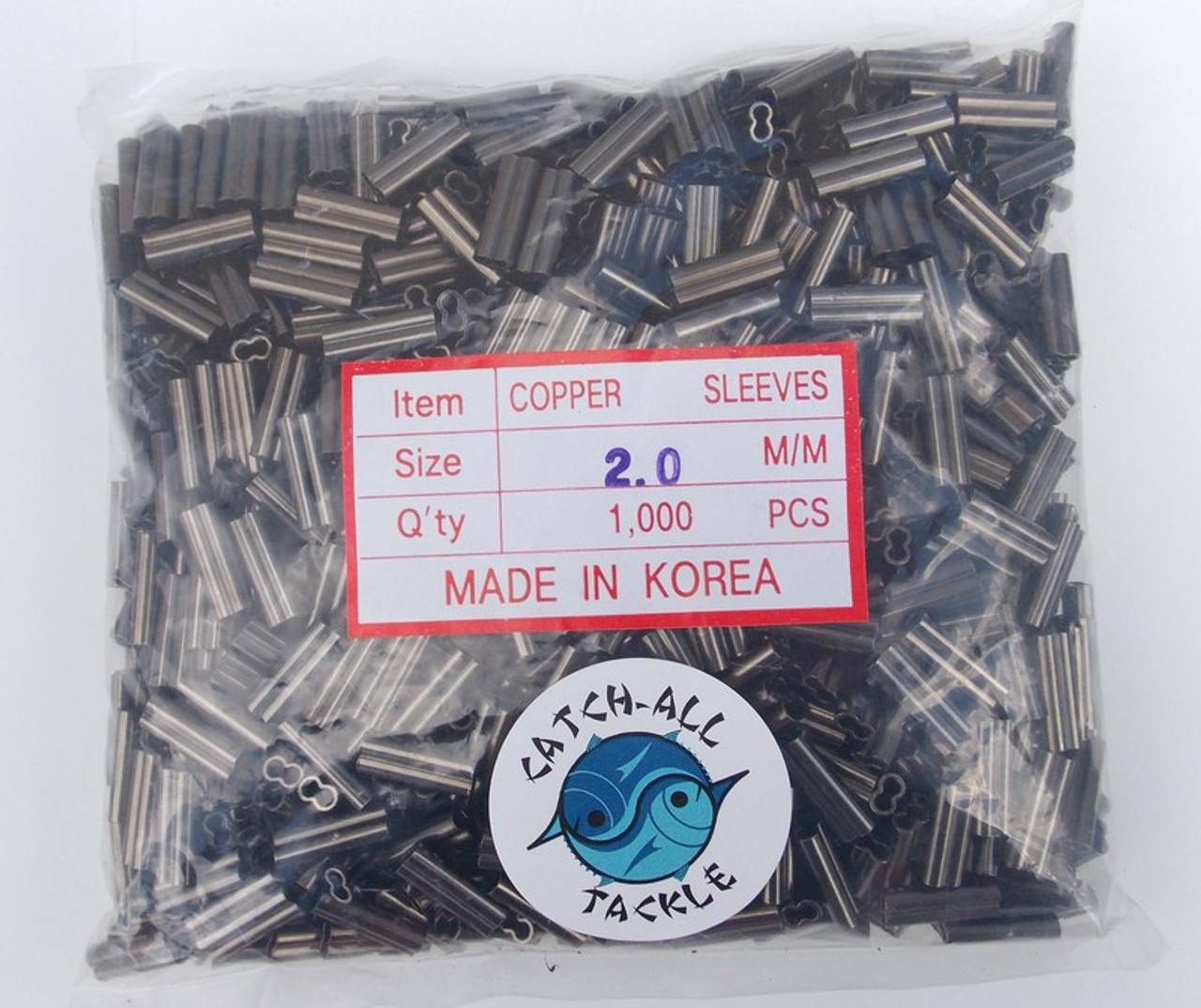 100 Pieces Sea Fishing Crimps Double Barrel Crimping Sleeves 1mm