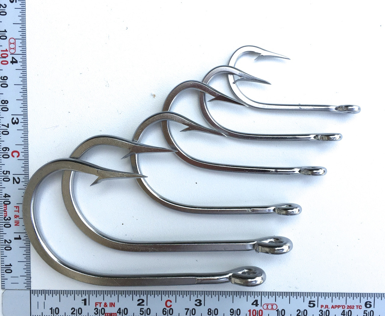 Big Game Southern Style Rigging Hooks 3X 6/0-12/0 (10 pieces)