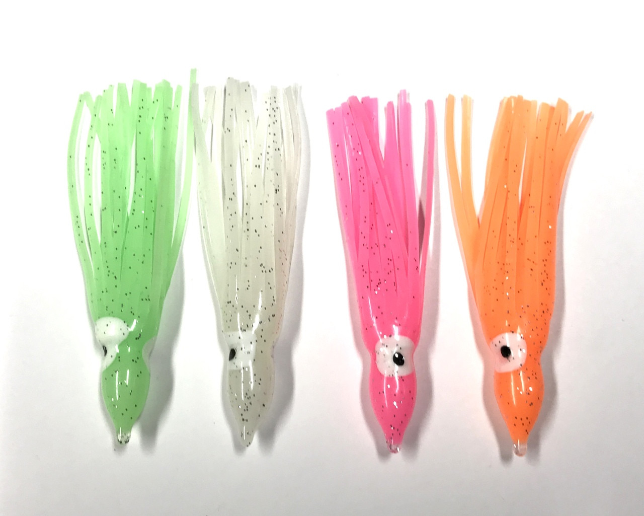 Super Glow Octopus Squid Skirts 3 -6 pack 
