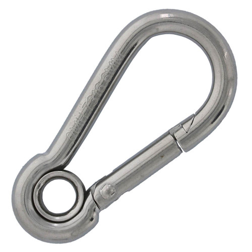 Stainless Steel Spring Clip with ring 1/4"