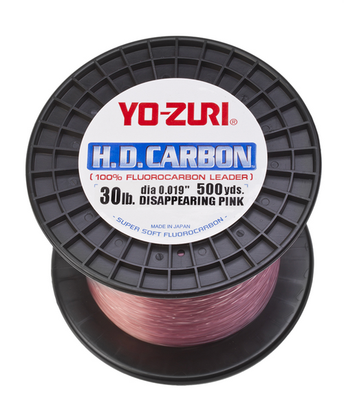 Yo-Zuri HD Fluorocarbon  30lb 500 yd spool Disappearing Pink