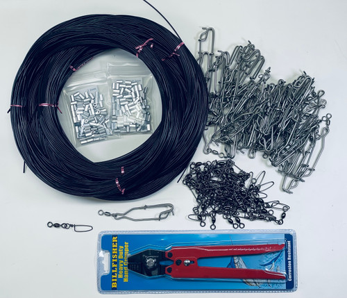 Decoying Rigging Kit 1,000' Black 400lb, 50 gang clips, 50 coast lock 