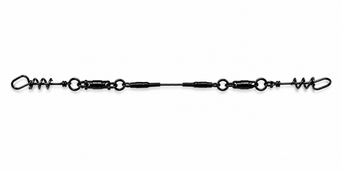 Heavy Duty Dredge Leader. 18" with corkscrew swivels