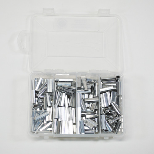 Aluminum Crimp Kit 4 sizes long oval 1.5mm-2.3mm x 18mm