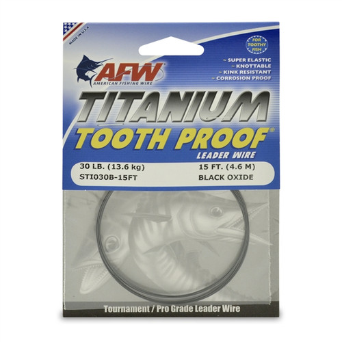 AFW Titanium Tooth Proof Leader Wire 15'