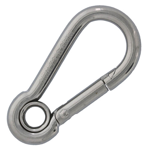 Stainless Steel Spring Clip with ring 1/4" Stainless Steel Spring Clip with ring 1/4"