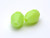 Soft Glow Beads  50 pieces  3/8"x5/8"  Green football shape