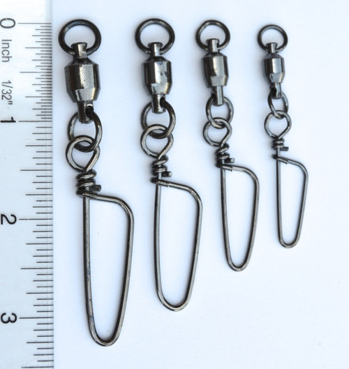 Black Nickel Coastlock Ballbearing Snap Swivels 12pcs 130lb,170lb