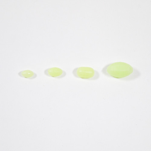 Soft Glow Beads Green available in 4 sizes 