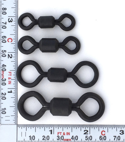 Rosco Black Brass Swivels Large size Roller Style Sizes 6/0 - 12/0