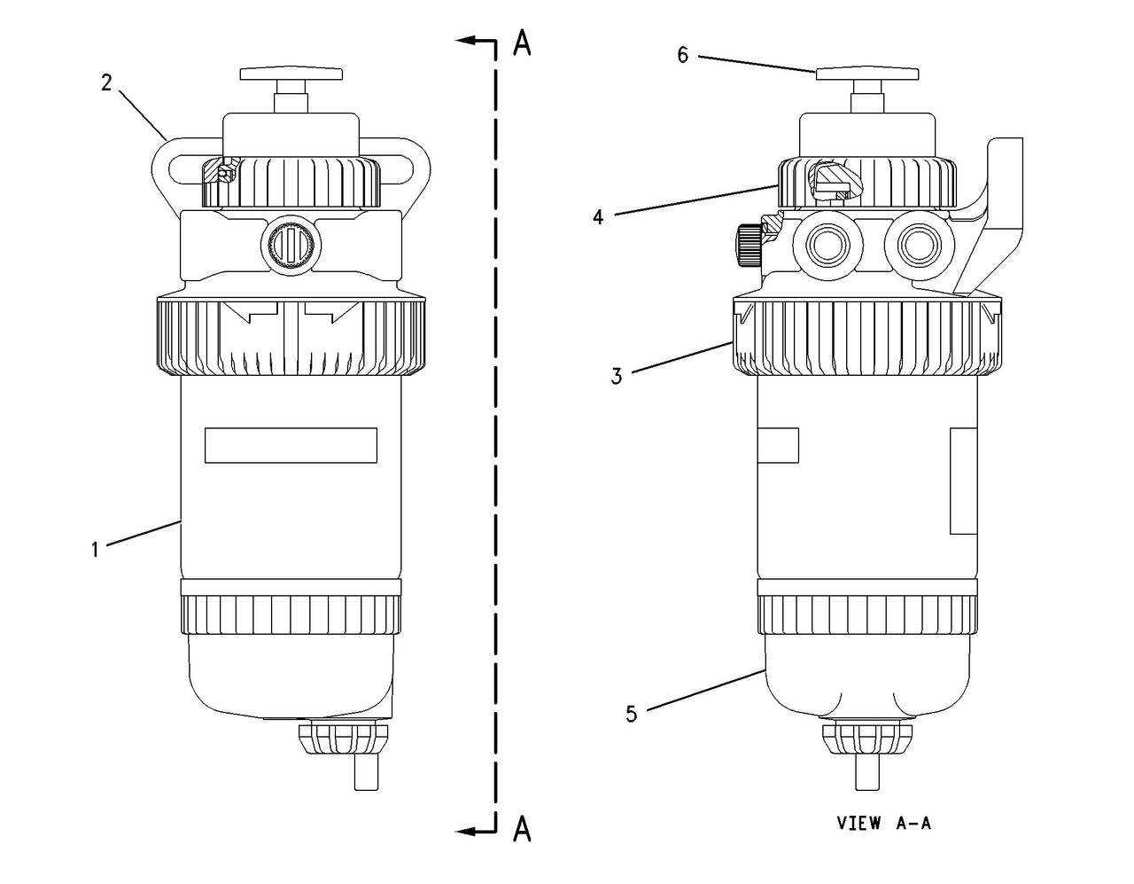 149-2683: Cat® Standard Efficiency Fuel/Water Separator