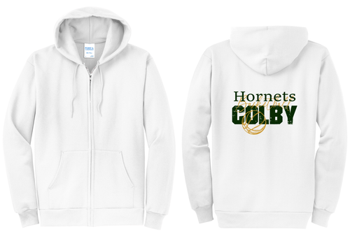 Colby Boys Basketball Zip-Up Hooded Sweatshirt