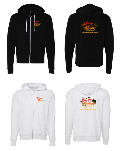 Dirty Money Pulling Zip Up Hooded Sweatshirt (3739)