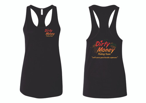 Dirty Money Pulling Women's Racerback Tank