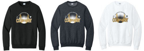 Colby-Abby Softball Crewneck Sweatshirt w/ Pouch Pocket (PC78PKT)