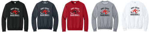 Abby-Colby Baseball Crewneck Sweatshirt w/ Pouch Pocket (PC78PKT)