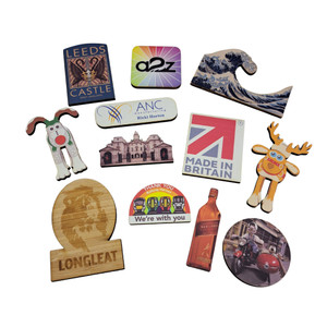 Examples of our fully customisable wooden magnets in various shapes and sizes Examples of our fully customisable wooden magnets in various shapes and sizes