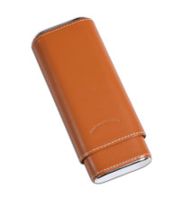 Craftsman's Bench - 54-Ring Churchill Silver Cigar Case (Tan)