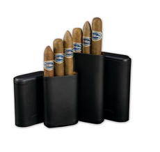 Craftsman's Bench - 60-ring Churchill Leather Cigar Case Black