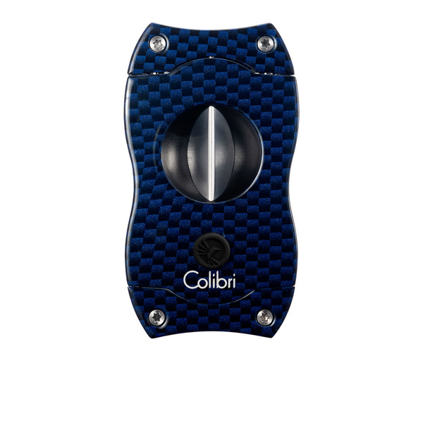 Colibri V-cut Cigar Cutter Blue Carbon Fiber