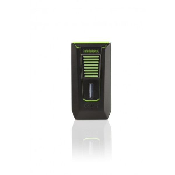 Colibri Slide Double Lighter Black & Green