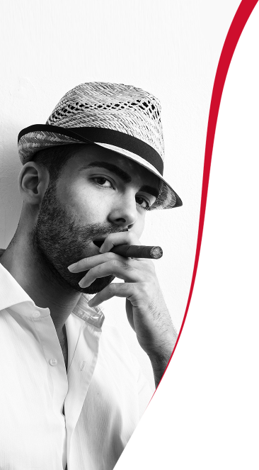 Man Smoking a cigar