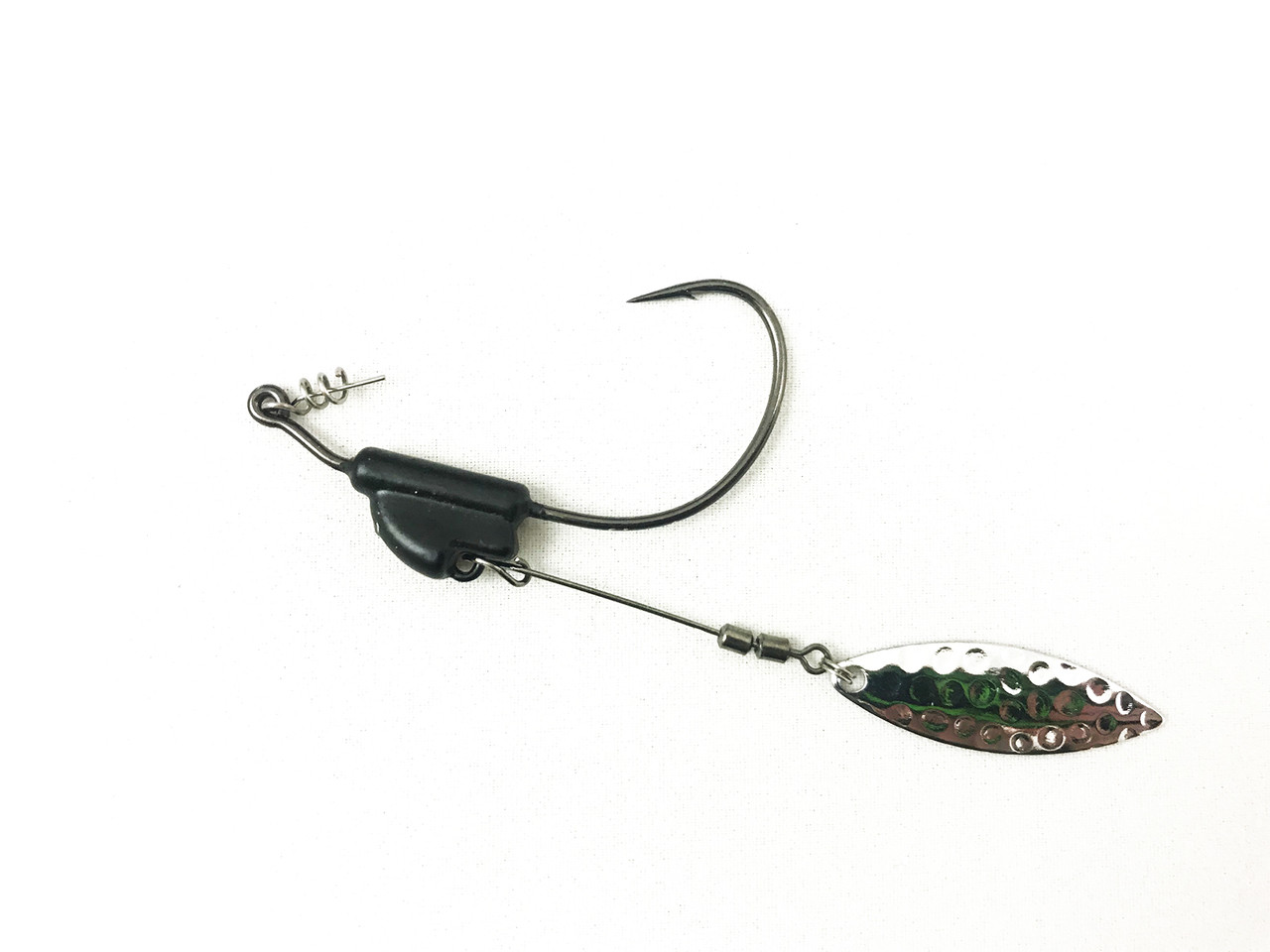 Harmony Fishing - Razor Series Underspin Swimbait Hooks (4 Pack w/ 5 Bait  Pegs) - Swimmer Hooks with Flashy Willow Spinner Blades, Hooks 