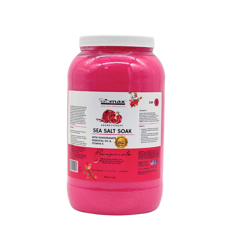 AROMATHERAPY POMEGRANATE SEA SALT SOAK (1 GAL)