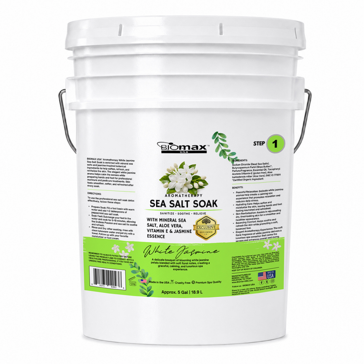jasmine sea salt soak, jasmine spa salt, spa salt, salt