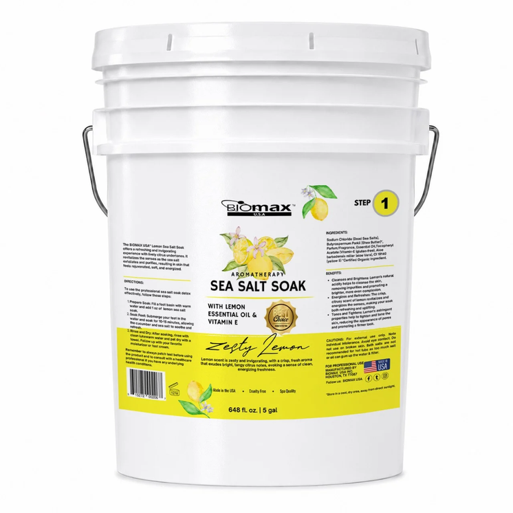 Zesty Lemon Aromatherapy Sea Salt Soak - Soften. Refresh.
