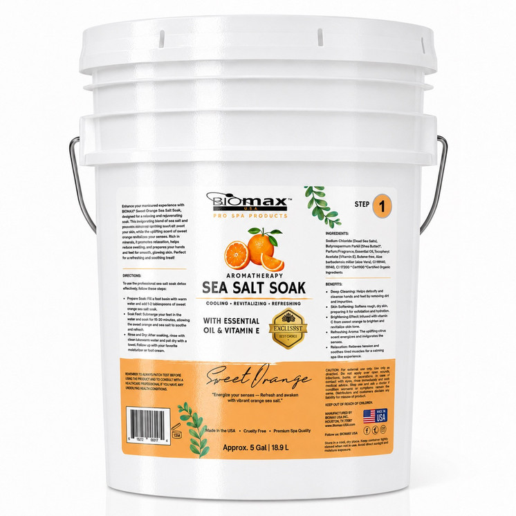 Orange sea salt soak, orange spa salt