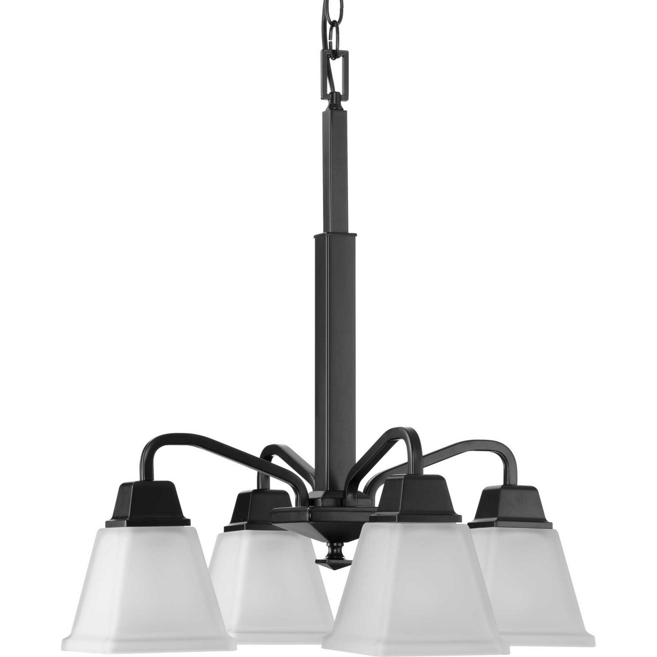 Clifton Heights Four Light Chandelier in Matte Black