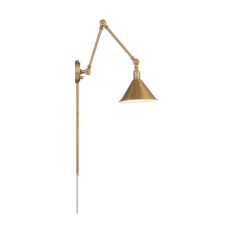 Delancey One Light Swing Arm Wall Lamp in Burnished Brass (72|60-7361)