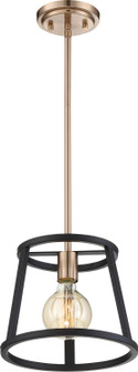 Chassis One Light Mini Pendant in Copper Brushed Brass / Matte Black (72|60-6641)