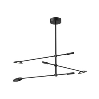 Rotaire LED Chandelier in Black (347|CH90132-BK)