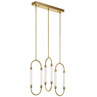 Delsey LED Linear Pendant in Champagne Gold (12|84148)