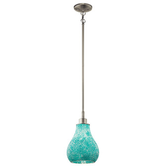 Crystal Ball One Light Mini Pendant in Brushed Nickel (12|65408)