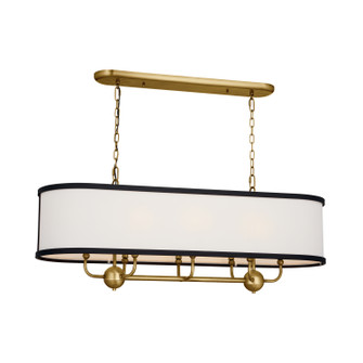 Heddle Eight Light Linear Chandelier in Natural Brass (12|52467NBR)