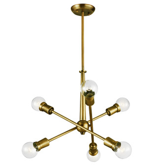 Armstrong Six Light Chandelier in Natural Brass (12|43095NBR)