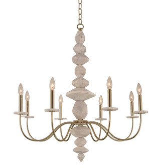 Carrara Eight Light Chandelier in Champagne Gold (33|304851CG)