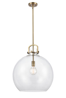 Newton One Light Pendant in Brushed Brass (405|410-1S-BB-18CL)