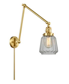 Franklin Restoration One Light Swing Arm Lamp in Satin Gold (405|238-SG-G142)