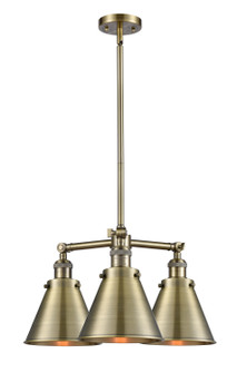 Franklin Restoration Three Light Chandelier in Antique Brass (405|207-AB-M13-AB)