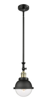 Franklin Restoration LED Mini Pendant in Black Antique Brass (405|206-BAB-HFS-62-BK-LED)