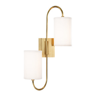 Junius Two Light Wall Sconce in Aged Brass (70|9100-AGB)